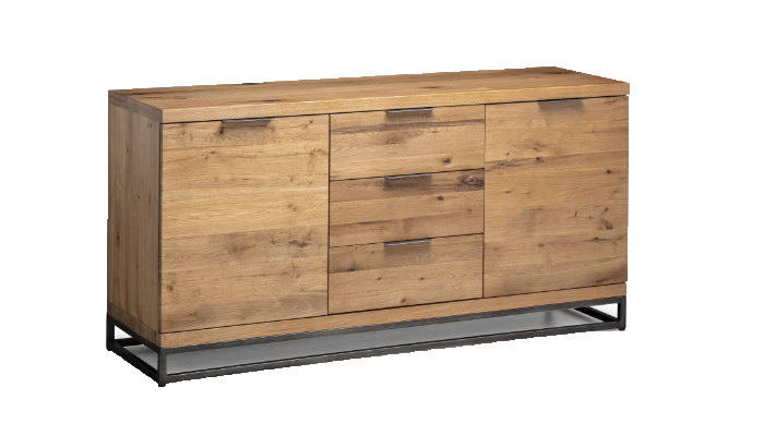 Oak deals industrial sideboard